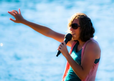 Girl on Microphone